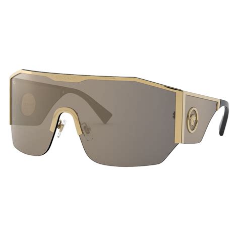 versace mens unisex designer sunglasses gold shield|women versace sunglasses collection.